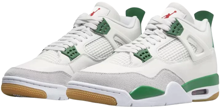 Side View of Jordan 4 Retro SB Pine Green